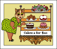Cat: Cakes: 2 for $10