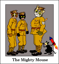 Cat army: Mouse with dynamite 