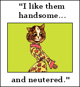 Cat: I like them handsome and neutered