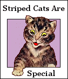 Striped cat sign