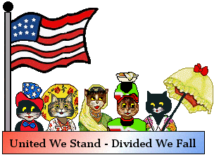 Dressed cats all nations. United We Stand