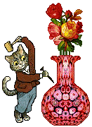 cat - flower vase