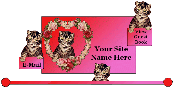 hearts-flowers-Tabby cat web set