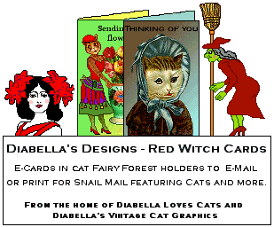 Red Witch Cat Ecards banner