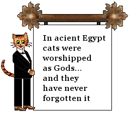 Cat sign: In ancient Egypt...