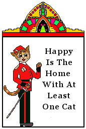 Cat sign: Happy is the home...