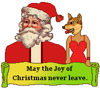 Santa and dog