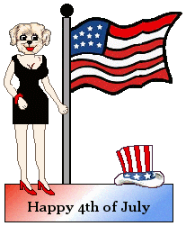 Dog - American Flag - July 4th