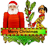 Christmas Dog Blinkie - Merry Christmas