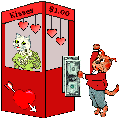 Dog pays $2 at kissing booth in