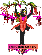 Fuchsia Flower Cat Fairy