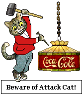 Beware of Attack Cat sign