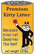 Bag of kitty litter