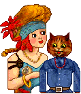 Lady holds cat