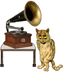 Cat and Gramophone