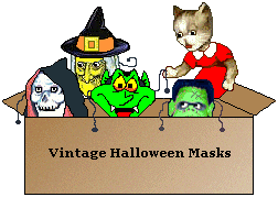 cat - box of Halloween masks