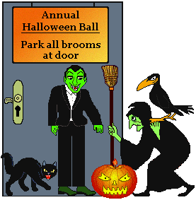 Halloween Ball tonight-Park all brooms