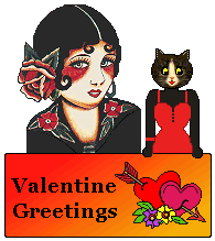 cat - lady - Valentine Greetings