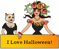 Halloween: cat - Victorian lady