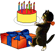 Happy the cat - birthday cake