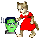 cat - Frankenstein mask
