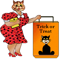 Miss Tubbs the cat - trick or treat bag