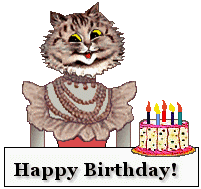 Cat sign Happy Birthday