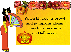 Halloween sign: black cat