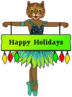 Jazzy the Cat - holiday sign