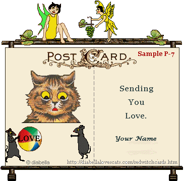 cat e-postcard love