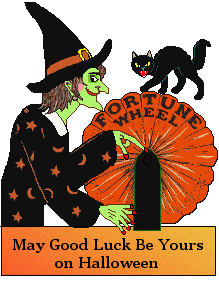 Witch-cat:  Good Fortune on Halloween