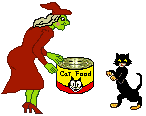 Red Witch feeds cat